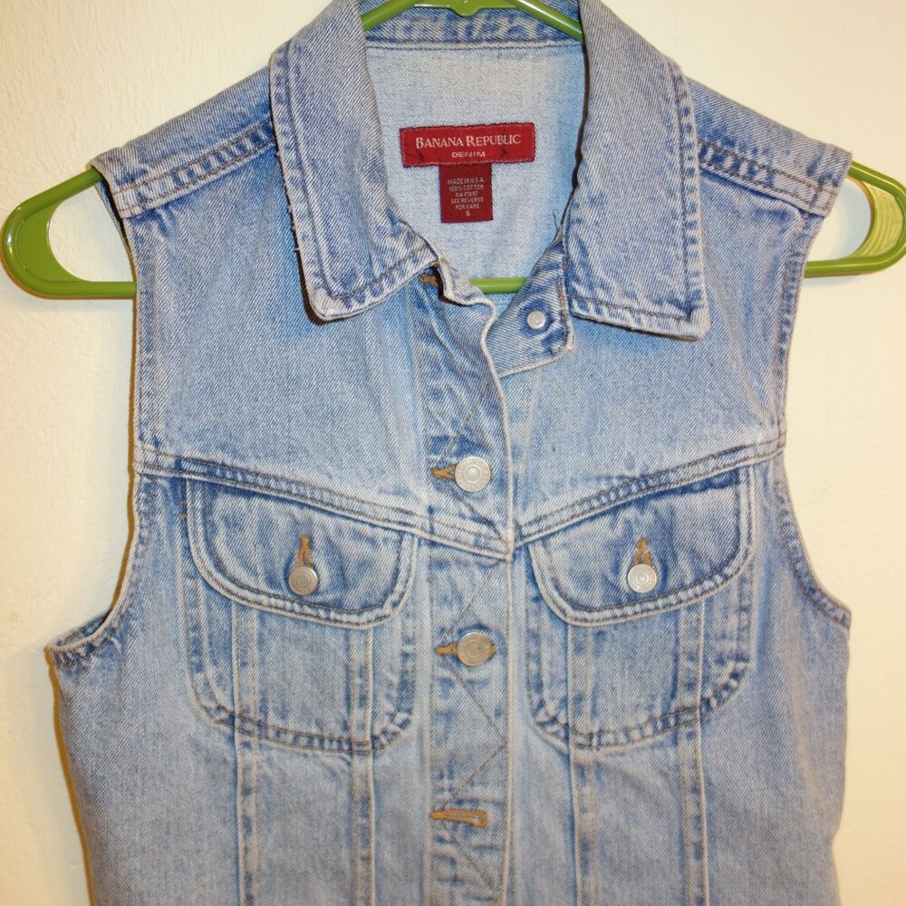 Women's Vintage Banana Republic Denim Vest